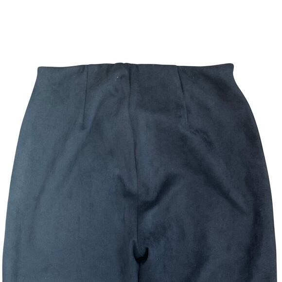 New TUCKERNUCK Navy Blue Faux Suede Stretch Straight Leg Dress Pants Womens Sz M - Picture 7 of 10
